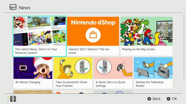 News & eShop